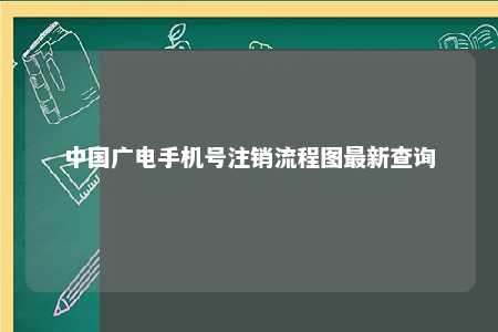 中国广电手机号注销流程图最新查询 